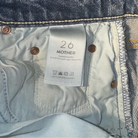 👖 Mother Jeans The Tomcat Straight Leg Size 26 – We All Scream Wash Distressed - Picture 6 of 8